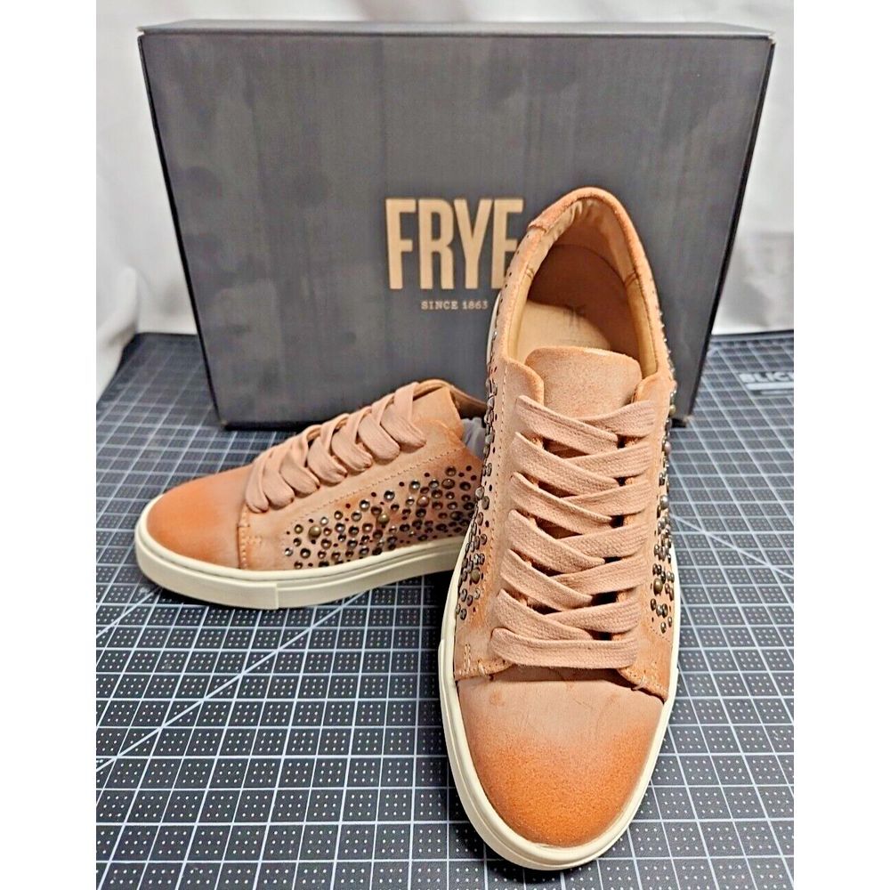 Frye Women's Ivy Deco Stud Low Lace Sneaker/Pale Blush/leather upper 6 M US